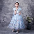 thumbnail image 4 of HAWEE Robe de Princesse Blanche Reine des Neiges pour Filles Costume d'Halloween Robes de Fête de Noël avec Cape, 4 of 7