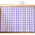 thumbnail image 2 of Buffalo Plaid Small Cabinet Curtains 11"W x 13"L, Farmhouse Purple Checkered Vintage Rustic Sink Skirt Dust-Proof Short Curtain for Bathroom Vanity Storage Cubby Desk, Self Adhesive Privacy Drapes, 2 of 9