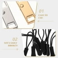 thumbnail image 2 of Metal Zipper Fixer Repair Pull Tab Replacement Parts for Backpacking Luggage Handbags (Set of 16) 16pcs, 2 of 6