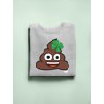 thumbnail image 3 of Lucky Poo Emoji - Fun Clover Charm Design Women's Sweatshirt, 3 of 4
