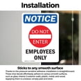 thumbnail image 3 of (2 Pack) Employees Only Sign With Symbol OSHA Notice Sign 7 Inch X 10 Inch Vinyl Label Decal Sticker Weather Resistant, UV Protected for Workplace, Business, and Construction Site, Made, 3 of 7