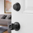 thumbnail image 7 of Keyed Entry Ball Doorknob and  Single-Cylinder Deadbolt Combo Pack — Stainless Steel Finish, Exterior Door Security Set for Home & Apartment, Includes Keys, Easy Install(black), 7 of 7