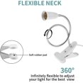 thumbnail image 3 of 2 Pcs Base de Lampe de Table LED E27 Pince Douille d'Ampoule Support de Lampe Col de Cygne Base Clip de Lampe de Table avec Interrupteur Douille de Lampe 360, 3 of 5