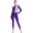 Purple, variant on Doomiva Womens Full Body Unitard Ballet Jumpsuit Long Sleeve One Piece Gymnastics Dance Bodysuits Burgundy L