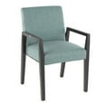 thumbnail image 2 of Lumisource Carmen Contemporary Arm Chair in Black Wood and Teal Fabric - Set of 2, 2 of 6