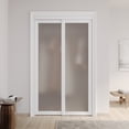 thumbnail image 2 of 48" x 80" 1 Lite Tempered Frosted Glass and MDF White Pantry Sliding Closet Door with Hardware, 2 of 7