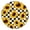 Black White Checker, variant on Yellow Sunflower Seed Pattern Round Fitted Tablecloth with Elastic Edge,Dining Table Cover Waterproof,Outdoor Round Tablecloth for Camping,Dining,Indoor and Outdoor