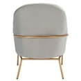 thumbnail image 7 of SAFAVIEH Eleazer Modern Glam Velvet Accent Chair, Grey, 7 of 7