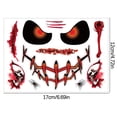 thumbnail image 2 of Tatuajes Faciales de Halloween, Tatuajes Faciales Divertidos para Fiesta de Disfraces de Halloween, Tatuajes de Cicatrices, Tatuajes Faciales Aterradores para Halloween, Maquillaje de Halloween, Tatu, 2 of 4