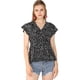 thumbnail image 1 of INSPIRE CHIC Blusa De Peplum Floral Con Volantes Cuello De Imitación Cruzado Informal Para Mujer Negro L, 1 of 6