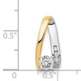 thumbnail image 3 of Finest Gold 14K Two-tone Peg Set Slide Mounting Pendant, 3 of 3