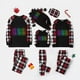 thumbnail image 1 of Conjunto de pijamas familiares a juego de Navidad, diseño exclusivo de WordArt, Feliz Navidad, color negro y rojo, 1 of 3