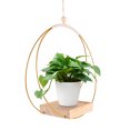 thumbnail image 3 of Monstrate Macramé bohemio de madera para plantas, colgador fácil de instalar para decoración del hogar, materiales de elección de regalo, Jardín y Patio Oro pintado, 3 of 6