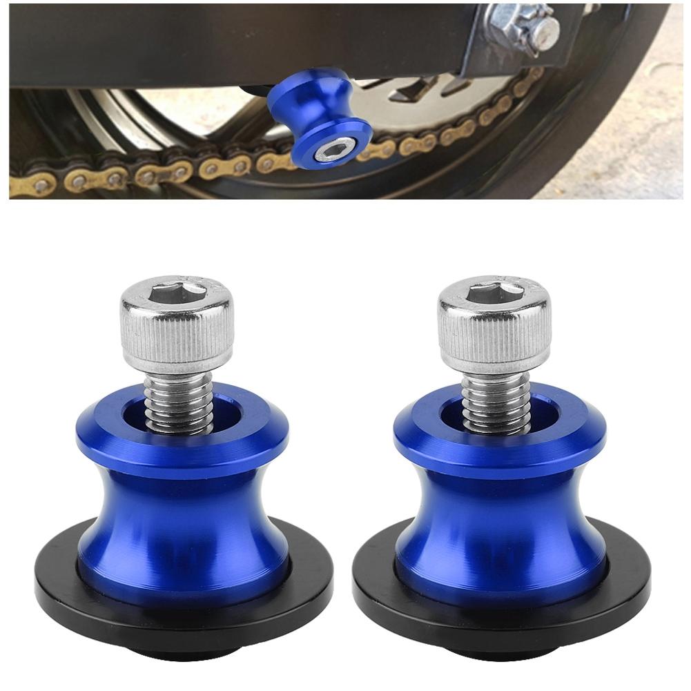 Tebru 2pcs 8mm Motorcycle CNC Rear Stand Swing Arm Spool Sliders Stand