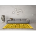 thumbnail image 3 of Ahgly Company Machine Washable Indoor Rectangle Abstract Yellow Modern Area Rugs, 2' x 5', 3 of 4