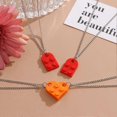 thumbnail image 3 of 2pcs Men Women Matching Necklaces Detachable Attractive Jigsaw Heart Shape Pendant Chokers Necklaces For Couple--Black-Product code 58407 Green, 3 of 5
