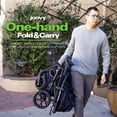 thumbnail image 4 of Joovy Kooper RS2 Lightweight Travel Double Stroller Featuring Dual Snack Trays, One-Handed Fold, Multi-Position Reclining Seats, Adjustable Leg Rests, and 2 Zippered Pockets for Storage, 4 of 5