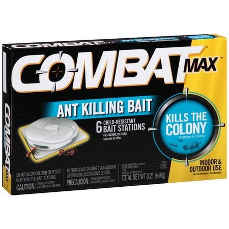Combat® Max™ Indoor & Outdoor Use Ant Killing Bait Stations 6 ct (Best Way To Kill Ant Colony)