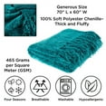 thumbnail image 4 of Lagoon Teal Throw Blanket for Couch - Oversized, Lightweight Home Decor Accent - Ultra-Soft Fabric for Breathable Warmth-Lavish Home, 4 of 5