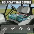 thumbnail image 2 of SEANATIVE Palm Leaves Golf Cart Seat Covers Floral Golf Cart Seat Cover Blanket Cushion Cover with 4 Pockets, Universal Travel Sports Golf Cart Accessories Decoration, 2 of 7