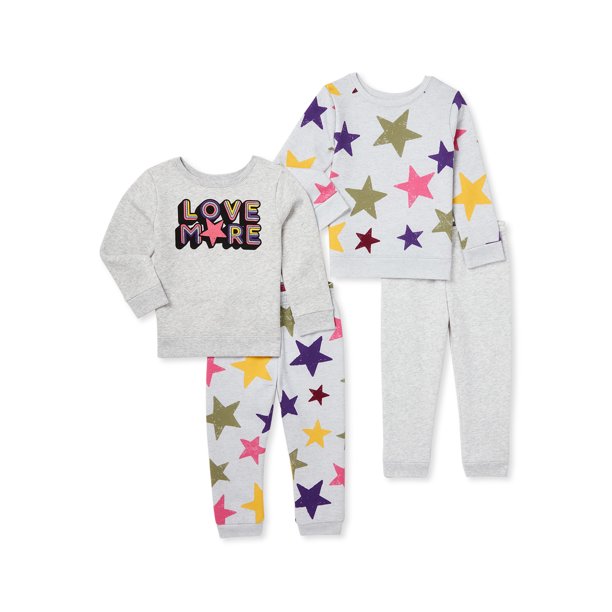 Garanimals Baby and Toddler Girls' Fleece Sweatshirt and Sweatpants