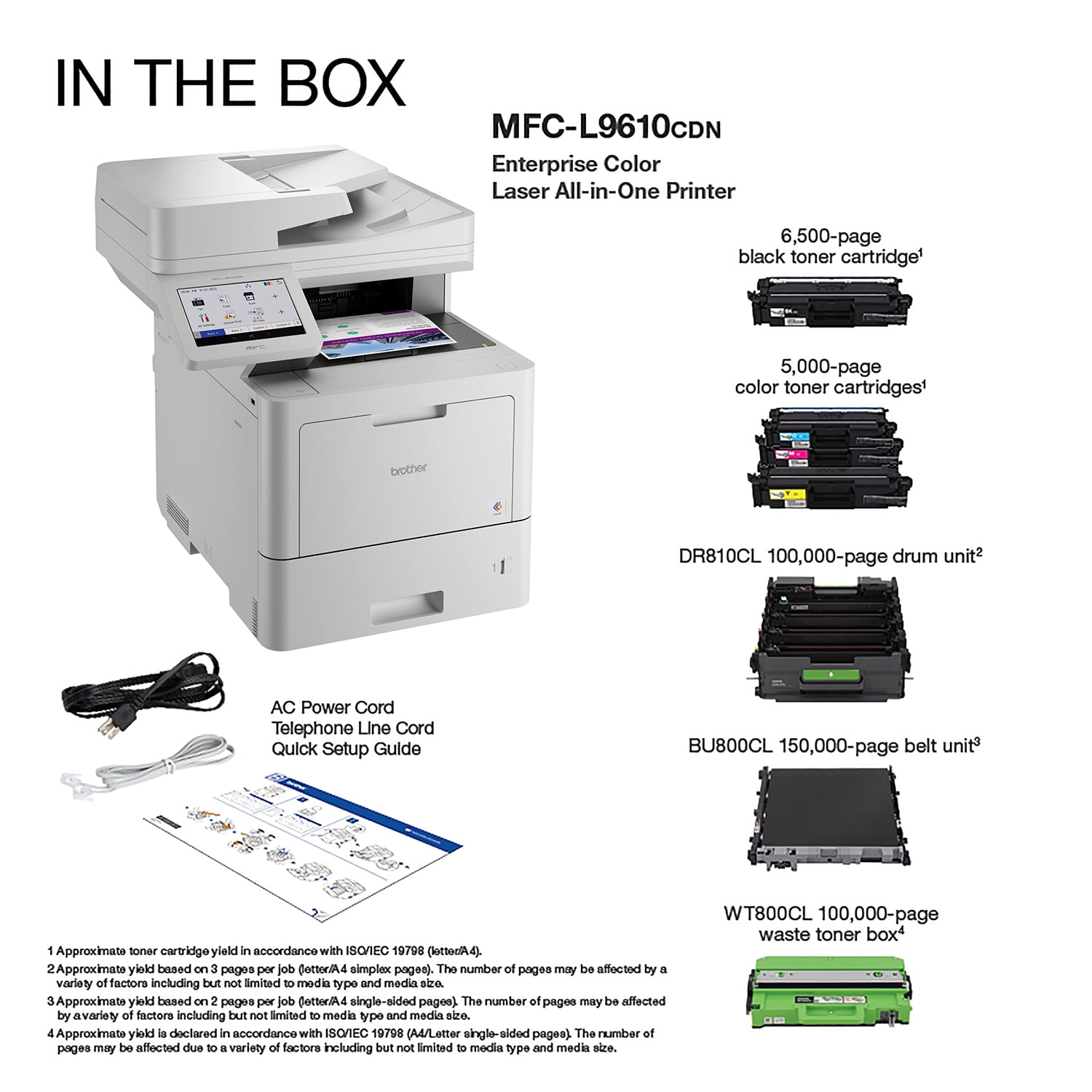Brother MFC-L9610CDN Laser Multifunction Printer - Color - Copier/Fax/Printer/Scanner - 42 ppm Mono/42 ppm Color Print - 2400 x 600 dpi Print
