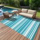 thumbnail image 1 of Yeshouse Alfombra de exterior reversible de plástico y paja, impermeable, para camping, patio, moderna alfombra de patio a rayas, alfombra para porche, terraza, jardín, balcón, 1 of 12