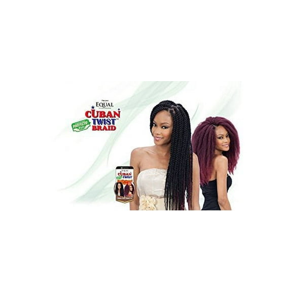 freetress equal synthetic hair braids havana twist style cuban twist 16" (2) by milky way