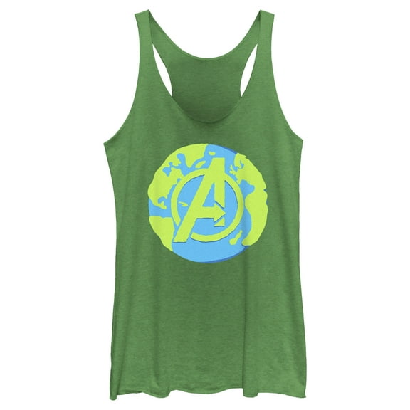 Women's Marvel Earth Day A Symbol  Racerback Tank Top Envy Green Small