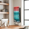 thumbnail image 3 of Wall File Organizer, 10 Pockets Mesh Hanging File Organizer, Wall Mount File Holder With Hooks, Wall Organizer Magazine Rack for Office Supplies, Black, 3 of 6