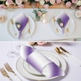 thumbnail image 2 of Purple White Ombre Cloth Napkins, Modern Abstract Art Farmhouse Gradient Washable and Reusable Dinner Napkins Set of 6, Table Napkin for Kitchen Party Birthday Wedding Hotel Housewarming 20"x20", 2 of 8