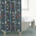 thumbnail image 5 of Extra Long Boho Shower Curtain 72x84 Inches - Vintage Floral & Tropical Leaves Pattern, Waterproof Bohemian Bathroom Decor with 12 Hooks, Tribal Rustic Style, 5 of 5