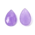 thumbnail image 2 of Natural Jade Cabochons Faceted Teardrop Dyed Lilac 25x16x6mm, 2 of 2