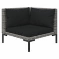 thumbnail image 1 of vidaXL 7 Piece Garden Lounge Set with Cushions Poly Rattan Dark Grey, 1 of 4
