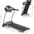 thumbnail image 5 of LA famille Exercise Treadmill 2 in 1 Folding Treadmill, 2.25HP Under Desk Electric Treadmill, Installation-Free, Remote Control, Running Machine with Dual Display, Walking Jogging for Home Office, 5 of 9
