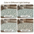 thumbnail image 7 of ODIKA 4'x6' Sage Green Botanical Floral Vine Tufted Washable Area Rug Whimsical Folk Art Scattered Motif Layout With Delicate Branch Pet Friendly, Non-Shedding for Bedroom, Reading Nook, 7 of 7