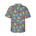 thumbnail image 4 of Xecao Fruit Ice Cream print Hawaiian shirt - a stylish short-sleeve button-down for men, perfect for casual beach and tropical outings., 4 of 9