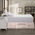 thumbnail image 4 of Dee's Collection Magic Bed Skirt 13 Inch Drop Length 100% Microfiber Fabric Pleated Split Corners (King-Peach), 4 of 7
