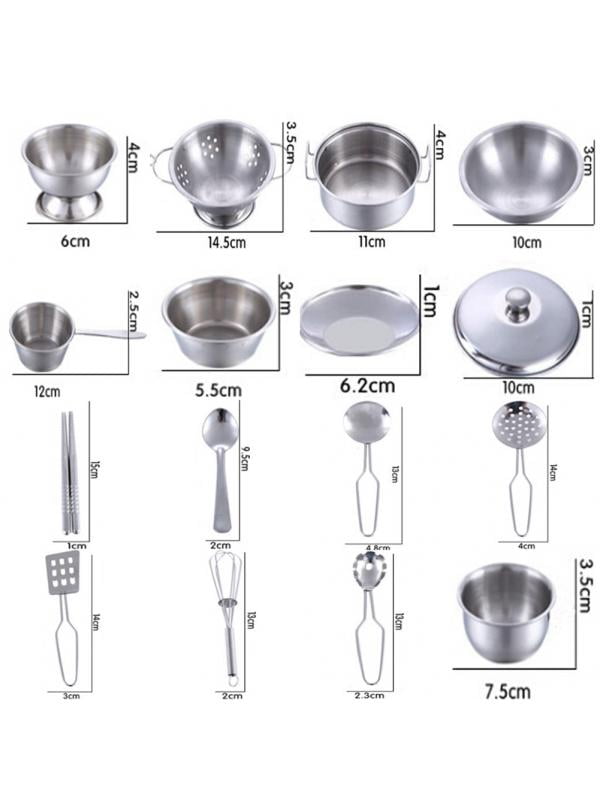 Stainless Steel Miniature Kitchen Set For Kids Includes Cooking Utensils,  Pots, And Pans Perfect For Simulation Play House Toys LJ201211 From Cong05,  $18.19