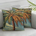 thumbnail image 3 of nygtbtfer  Pillow Case Vintage Tropical Palm Tree Lumbar Pillow Case Cushion  Hawaiian Tropical Palms Leaf Vintage Green Couch Pillow with Hidden Zipper Closure for Bedroom White, 3 of 7
