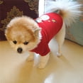 thumbnail image 4 of Methold Mascota Perro Navidad Sudadera Cachorro Invierno Cálido Camiseta Abrigo Traje Ropa Muñeco De Nieve Impresión - XS Ropa para mascotas Rojo XS, 4 of 6