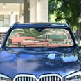 thumbnail image 4 of Yayeee Car Windshield Sun Shade Universal Fit Front Visor Protector, Pink and White Cat, 4 of 8