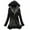 Black, variant on Scyoekwg Womens Coats Winter Women's Casual Up Hooded Sweatshirt Jacket Coat Winter Warm Sherpa Lined Zip Shirts Gray L