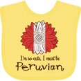 thumbnail image 3 of Inktastic I'm So Cute, I Must Be Peruvian Flag Sunflower Boys or Girls Baby Bib, 3 of 4