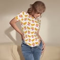thumbnail image 5 of Balery Hot Dog Women's Short Sleevee Crew Neck Bodysuit Tops Short Sleeve Tops Basic-Small, 5 of 9