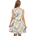thumbnail image 4 of Casual Summer Dresses for Women Womens Dress Summer Women's Casual Plus-size Sleeveless Round Neck Short Floral Dress Yellow S, 4 of 5