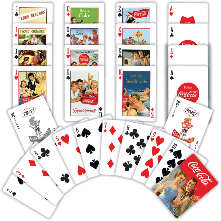 MasterPieces, Playing Cards, Vintage Coca Cola Ads Deck, 54-card