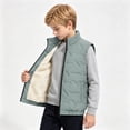 thumbnail image 6 of YUANxueke Boys Puffer Vest Zip Up Stand Collar Casual Fleece Lined Quilted Sleeveless Jackets with Pockets for 7-16 Years, 6 of 8