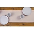 thumbnail image 4 of Tapete de mesa Solino Home con dobladillo de lino y algodón rosa, 35 x 120 cm, 4 of 5