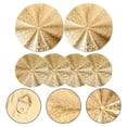thumbnail image 3 of Homoyoyo Set of 6 Golden Sunburst Metal Wall Art Sculptures for Living Room Home Decor Modern Disc Design, 3 of 7